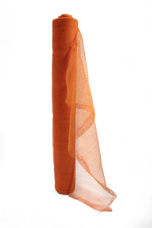 Standard Duty Fire Retardant Debris Netting Roll - Orange (Front View)