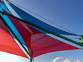 Shade cloth patio cover
