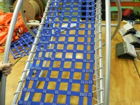 Custom cargo netting blue