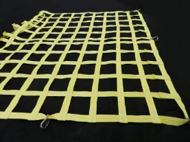 Yellow cargo netting