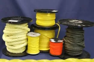 Colorful kevlar rope spools
