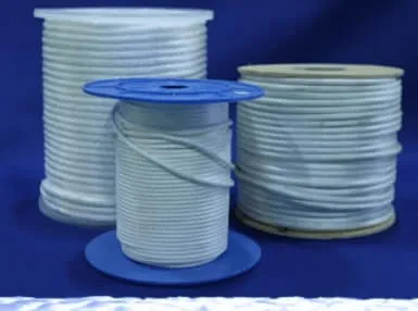 White polyester rope spools