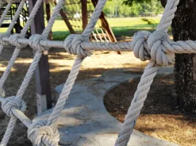 Close up rope cargo net