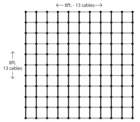 8-inch mesh 3/16 cable diagram